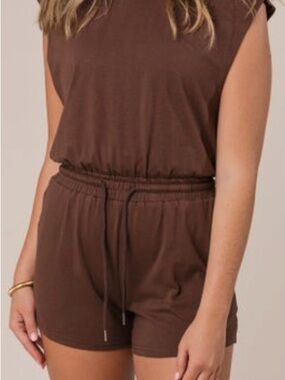Open Back Romper with Elastic-Waist